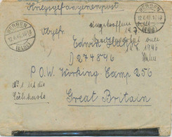 GB 1946, "WERBEN / (ELBE)" CDS Cover To A German Prisoner Of War, P.O.W. Working - Brieven En Documenten