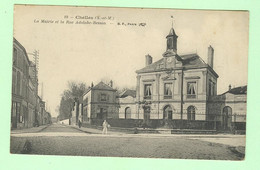 Delcampe - H1046 - CHELLES - La Mairie Et La Rue Adolphe Besson - Chelles
