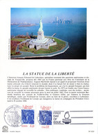 &#128509  " LA STATUE DE LA LIBERTE " Sur Encart 1er Jour De 1986. N° YT 2421 + USA 1672 Parfait état FDC - Monumenti