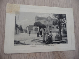 CPA 11 Aude Alzonne Route Nationale Avenue De La Gare Et De L'école - Otros & Sin Clasificación