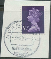 GB 1974 MACHIN 5 ½p On Piece VFU W CDS „NÜRNBERG / Nachträglich Entwertet" - Machins