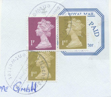 GB 1993 MACHIN 1 P And 1st (2x) All With Two Bands On Piece Of Paper W Large CDS - Machin-Ausgaben