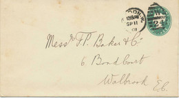 GB 1901 QV 1/2d Blue-green Superb Stamped To Order Envelope (watermarked) - Postwaardestukken