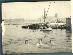 Marseille * Photo Ancienne 1900 * Bassin Baigneurs Enfants * Bateaux - Unclassified