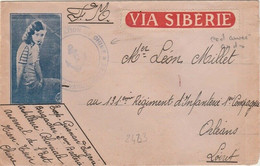 Enveloppe Illustrée En FM Du Corps D'occupation De CHINE - Cartas & Documentos
