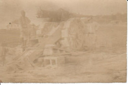PHOTO ORIGINALE CANON EN ARRIERE DE VERZENAY 1916 FORMAT 6.50 X 4 CM - Guerre, Militaire