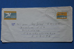 O9 AFRIQUE SUD BELLE LETTRE AEROGRAMME 1975 DURBAN POUR  BRATISLAVA + AFFRANCHISSEMENT PLAISANT - Lettres & Documents