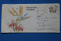 O9 AFRIQUE SUD BELLE LETTRE AEROGRAMME 1990 CAPE TOWN POUR BRATISLAVA + AFFRANCHISSEMENT PLAISANT - Covers & Documents