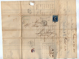 TB 2905 - 1862 - LAC - Lettre De Mr J. CALVET & Cie à BORDEAUX Pour SAINT PERAY - 1849-1876: Classic Period