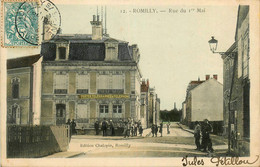 Romilly * La Rue Du 1er Mai * Postes Télégraphes Et Téléphone * Ptt - Romilly-sur-Seine