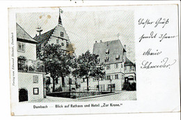 CPA-Carte Postale-France-Dambach -- Blick Auf Rathaus Und Hôtel -- Zur Krone VM29496 - Dambach-la-ville