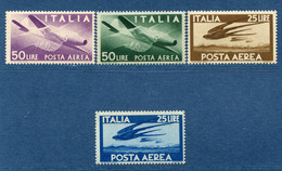 ⭐ Italie - Poste Aérienne - YT N° 118 à 121 ** - Neuf Sans Charnière - 1945 / 1947 ⭐ - Luchtpost