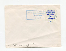 !!! VIGNETTE ET CACHET DE LA GREVE DE ST DIE DE 1968 SUR LETTRE NON VOYAGEE - Documents