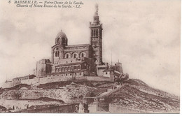 MARSEILLE - Notre-Dame De La Garde (verso PUB "FRANOU") - Notre-Dame De La Garde, Lift En De Heilige Maagd