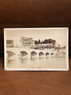 Amboise * CDV Photo Cabinet Circa 1885/1895 * Vue Générale Prise De La Rive Droite De La Loire , Le Château - Amboise