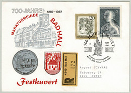 Oesterreich / Austria 1987, Einschreibebrief Bad Hall - Steyr, Briefmarkenausstellung - Bäderwesen