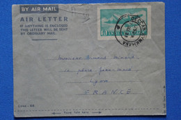 C INDIA BELLE LETTRE  1953 VOYAGEE DECCAN A LYON  FRANCE + AFFRANCHISSEMENT INTERESSANT - Lettres & Documents