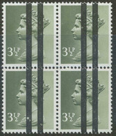 GB POST OFFICE TRAINING SCHOOL 1971, MACHIN 3 ½ P Superb U/M In Block Of Four - Varietà, Errori & Curiosità