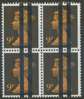 GB POST OFFICE TRAINING SCHOOL 1971, MACHIN 9 P Superb U/M In Block Of Four - Variedades, Errores & Curiosidades