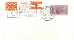 GB STRIKE POST 1971 SPECIAL COURIER MAIL 2 Sh + 1 Sh Strike Post Mail BARCELONA - Covers & Documents
