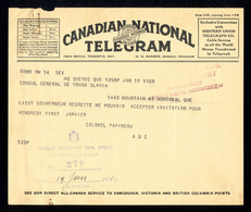 Yugoslavia, Serbia - Telegram Sent To The Consulate Of The Kingdom Of Yugoslavia In Canada 19.01. 1928. Telegram Sent By - Brieven En Documenten