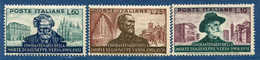 ⭐ Italie  - YT N° 615 à 617 ** - Neuf Sans Charnière - 1951 ⭐ - 1946-60: Neufs