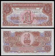UNITED KINGDOM - GREAT BRITAIN - BRITISH ARMED FORCES BANKNOTE - 1 POUND 3rd SERIES 1956 P#M29 UNC (NT#04) - British Armed Forces & Special Vouchers