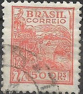 BRAZIL 1941 Wheat Harvesting Machinery - 500r - Red FU - Autres & Non Classés