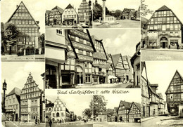Bad Salzuflen 1958 S/w " 9-geteilte Stadtansichten Von Fachwerk - Häusern " Carte Postale - Bad Salzuflen