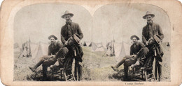 A2072-  CAMP BARBER SOLDIERS ARMY PHOTO STEREOSCOPES PHOTOGRAPHY - Stereoskope - Stereobetrachter