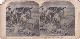 A2076- ARMY WAR SOLDIERS GUNS  PHOTO STEREOSCOPES PHOTOGRAPHY - Visionneuses Stéréoscopiques