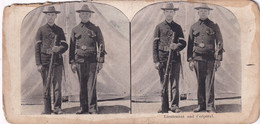 A2077- LIEUTENANT AND COPRAL US ARMY  PHOTO STEREOSCOPES PHOTOGRAPHY - Visionneuses Stéréoscopiques