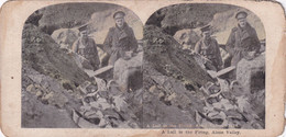 A2081- A LULL IN THE FIRING AISNE VALLEY FRANCE WAR ARMY  PHOTO STEREOSCOPES PHOTOGRAPHY - Stereoskope - Stereobetrachter