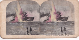 A2082- SINKING OF GERMAN DESTROYER BATTLE WAR ARMY  PHOTO STEREOSCOPES PHOTOGRAPHY - Stereoskope - Stereobetrachter