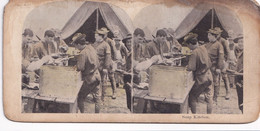 A2085- SOUP KITCHEN SOLDIERS WAR ARMY PHOTO STEREOSCOPES PHOTOGRAPHY - Stereoskope - Stereobetrachter