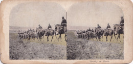 A2087- CAVALRY ON MARCH BATTLE SOLDIERS WAR ARMY PHOTO STEREOSCOPES PHOTOGRAPHY - Stereoskope - Stereobetrachter