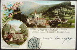 LITHO Hôtel Du Glacier Et Poste FIESCH - Fiesch