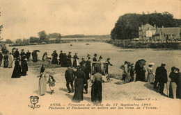 Sens * Concours De Pêche à La Ligne Du 17 Septembre 1905 * Pêchers Et Pêcheuses En Action Sur Les Rives De L'yonne ! - Sens