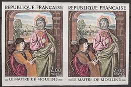 France Maury 1732 (Yvert ) ** Tableau Maître De Moulin Paire D'essais De Couleurs - Essais De Couleur 1945-…