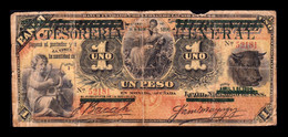 Nicaragua 1 Peso 1896 Pick A14c BC- G - Nicaragua