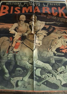 Affiche Ancienne Bismarck De Jules FREVAL Par HOPE Léon CHOUBRAC 96 X 75 Squelette Mort Allemagne Germany - Manifesti