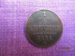 Austria: 1/4 Kreuzer 1851 A - Austria