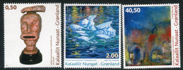 GREENLAND 2013 Contemporary Art VII MNH / **.  Michel 636-38 - Unused Stamps