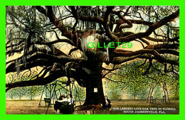 SOUTH JACKSONVILLE, FL - THE LARGEST LIVE OAK TREE IN FLORIDA - ANIMATED WITH PEOPLES - PUB BY THE H. & W.B. DREW CO - - Jacksonville