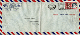 1963 - Etats Unis - Lettre De San Francisco Pour La France "SALES ABROAD MAKE JOBS AT HOME" - Tp N° 62 - Folded Envelope - Marcofilia