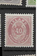 1882 MH Iceland  Mi 14A Perf 14: 13 1/2 - Nuevos