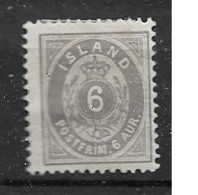 1896 MH Iceland  Mi 7B Perf 12 1/2 - Nuovi
