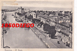 FIUMICINO - IL PORTO  F/GRANDE  VIAGGIATA 1938? ANIMATA - Fiumicino