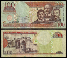 REP. DOMINICANA BANKNOTE - 100 PESOS 2002 P#175a F/VF (NT#04) - Dominikanische Rep.