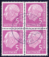 GERMANY - HEUSS In Bl. Of 4x - Mi. 179x - 1961 - Otros & Sin Clasificación